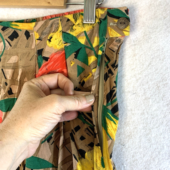 VTG Women 2 pc Set Tank Shorts Sz S Tropical Island Tiki Party Hawaiian Resort‎ - Picture 4 of 16